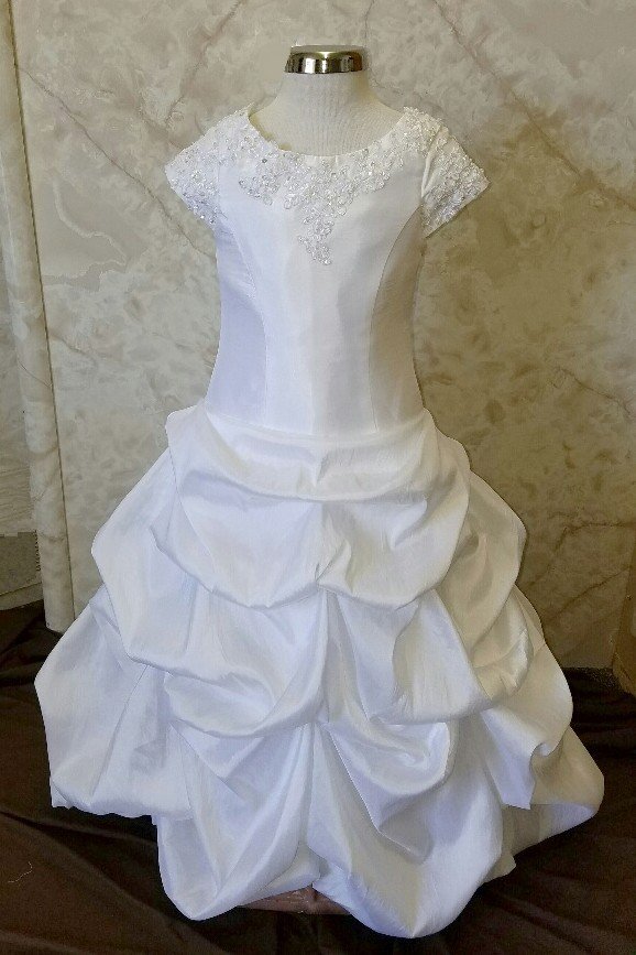 matching white flower girl dresses